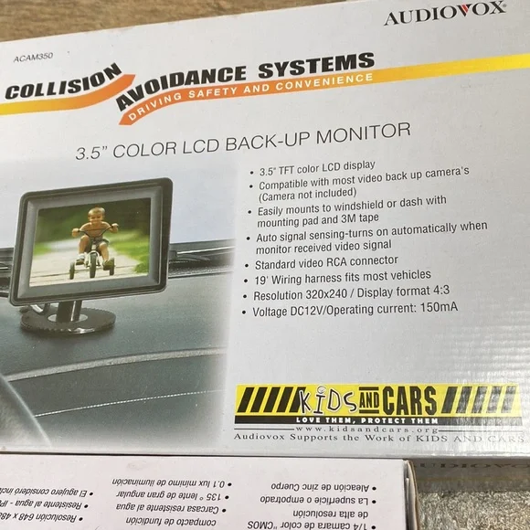 BNIB Audiovox Backup Camera and LCD Backup Monitor - Picture 2 of 5